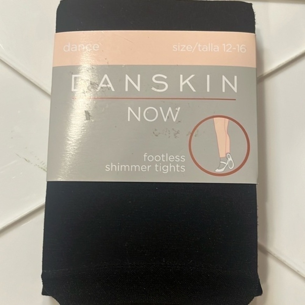 NEW‎ Danskin Now footless shimmer dance tights size 12-16